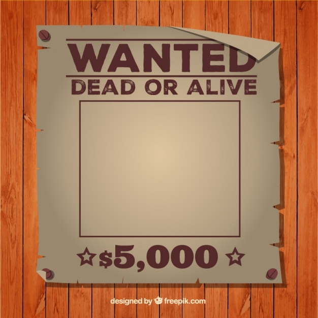 Wanted Template png images 