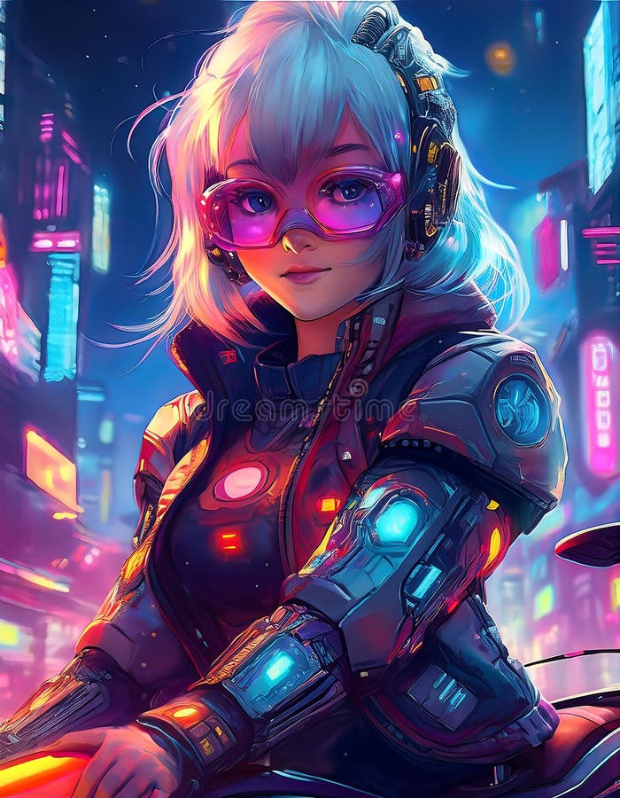 Neon cyberpunk guy