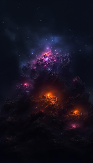 Beautiful colorful galaxy clouds nebula background wallpaper 