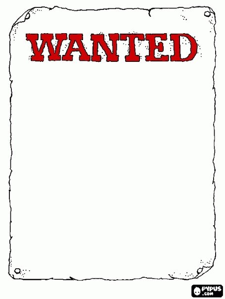 DIY WANTED Poster Sign Template