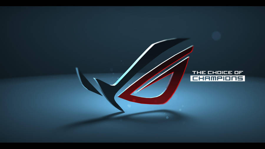 Asus Rog 4k Gaming Logo In Red And Blue 