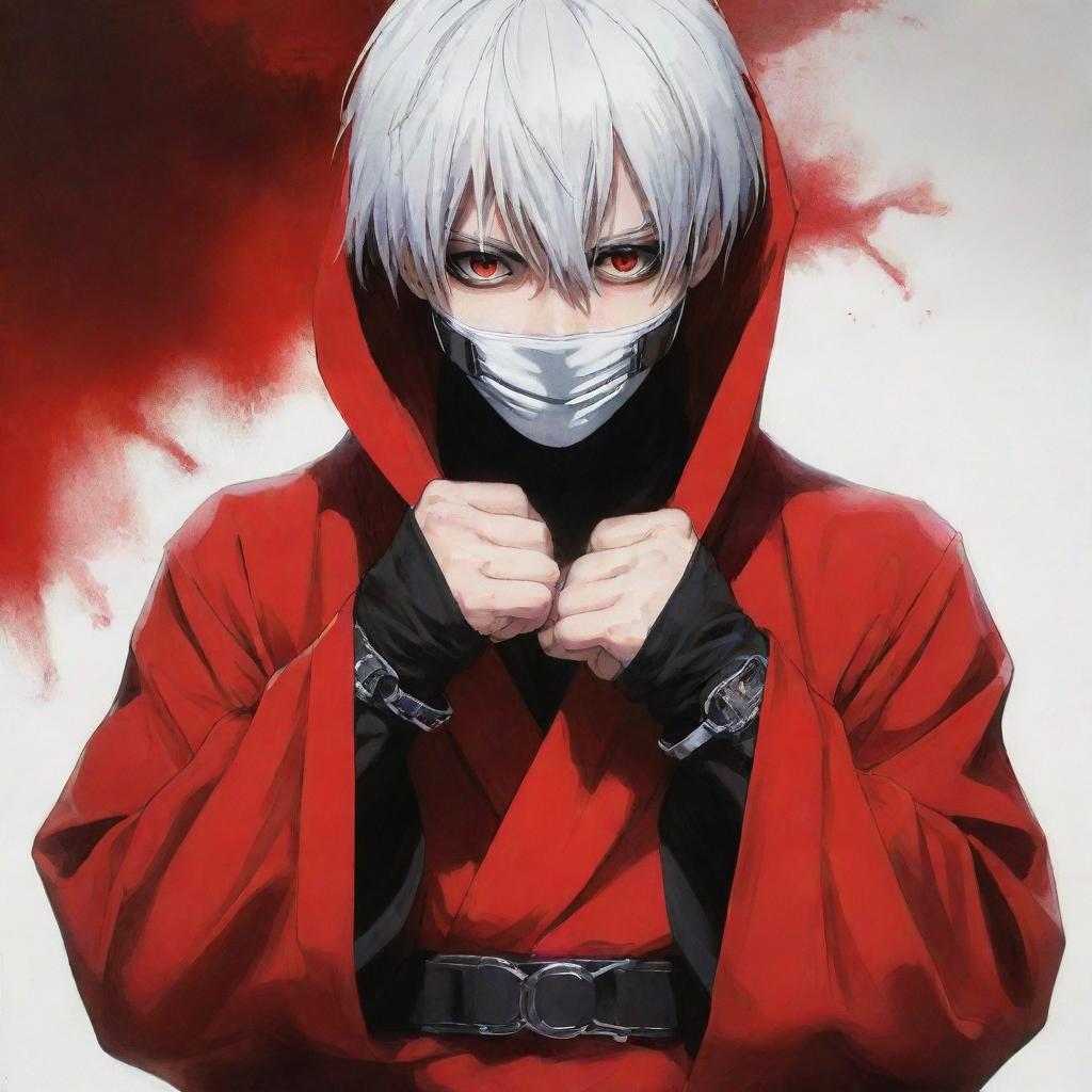 Pixel Art Depictions of Kaneki Ken from 