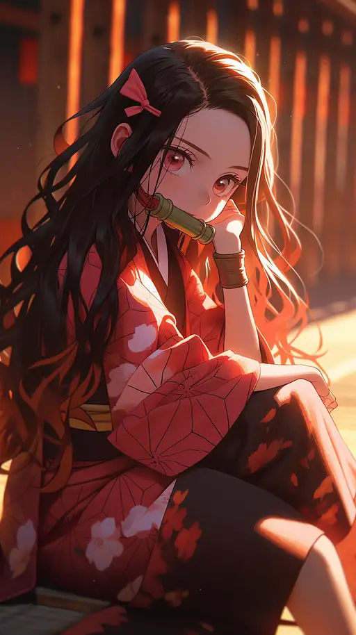 Demon Slayer Nezuko Kamado Canvas Art Poster and Wall Art 