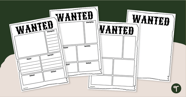 Vintage Wanted Poster Template With Old Paper Texture 