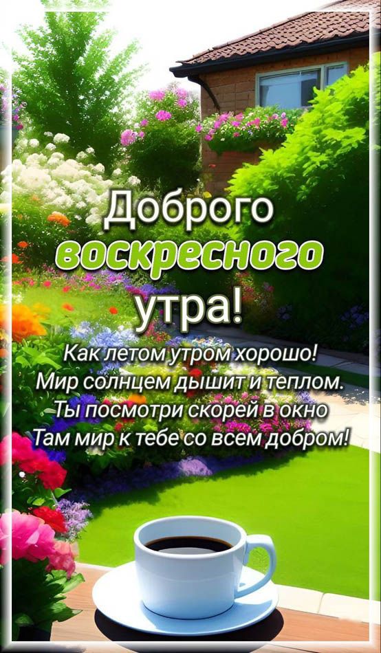 Открытка Доброе зимнее утро воскресенья!