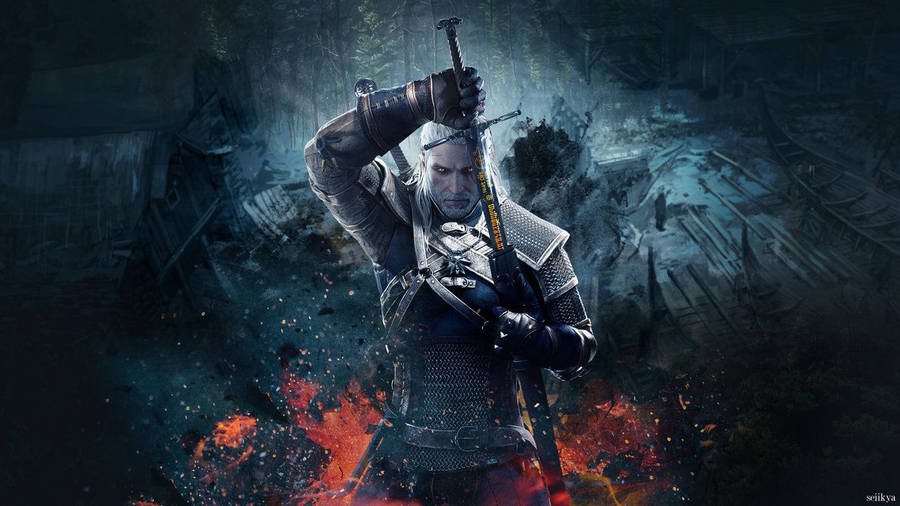 2048x1152 The Witcher 3 Wild Hunt Logo 