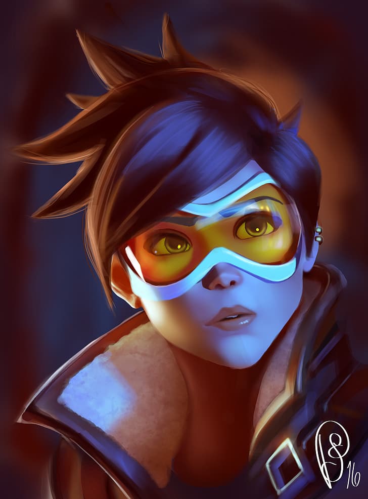 Wallpaper tracer, overwatch, game, art desktop wallpaper, hd 