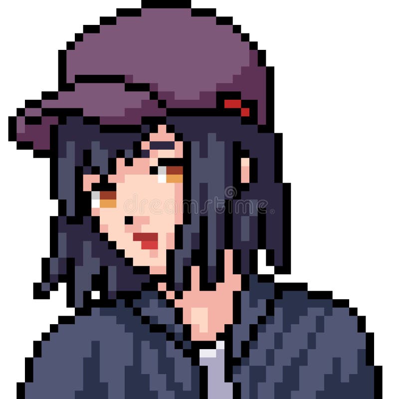 Pixel Art Cute Character Anime