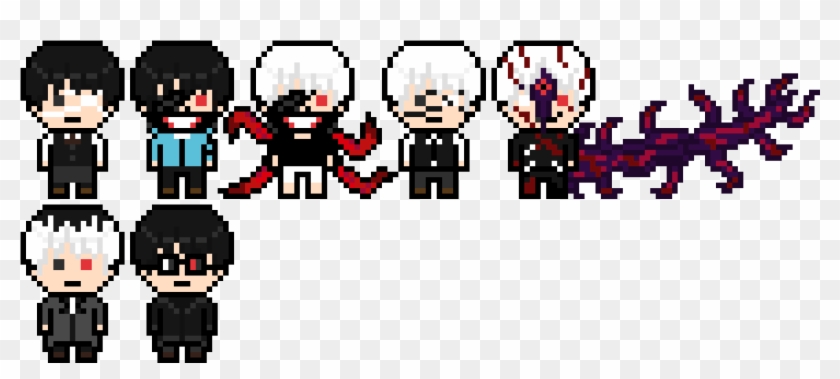 Kaneki Ken Chibi 2 Perler Bead Pattern 