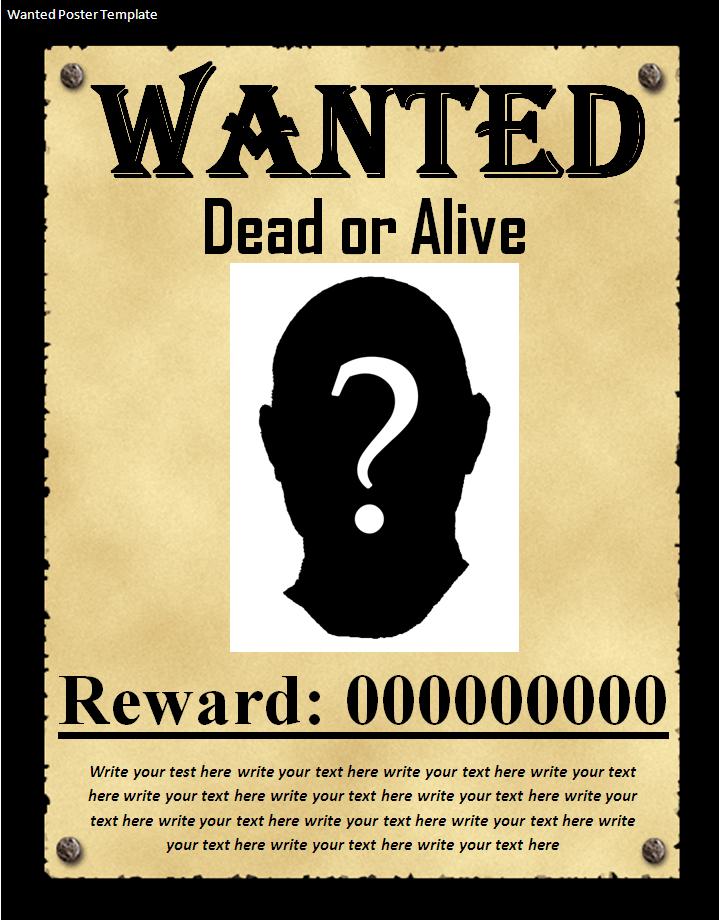 Cowboy Wanted Poster Template 