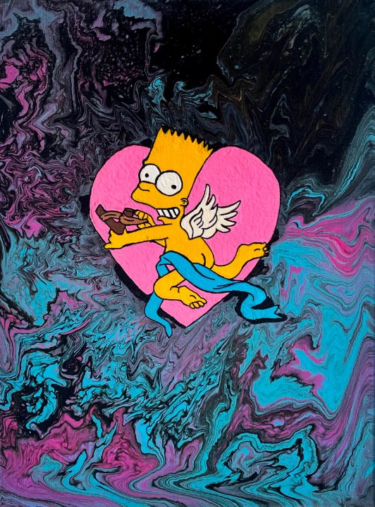 Painting Homer Simpson by Mestres Sergi 