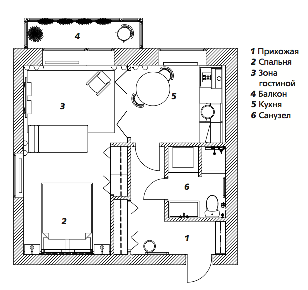 КРОШКА квартира 18м2