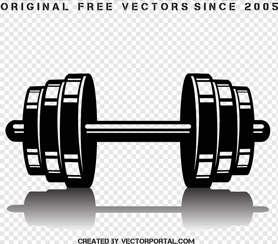 Гантель силуэта для тренировки в спортзале Иллюстрация 