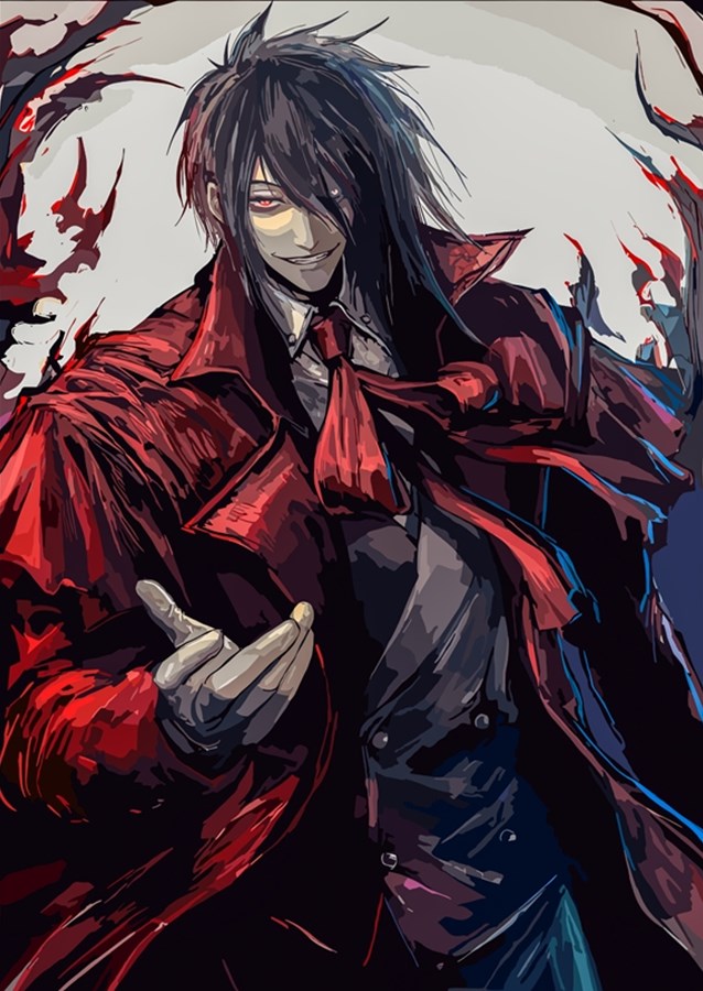 Fan art of Hellsing's Vampire hunter- Alucard! 💜🌙 Time 