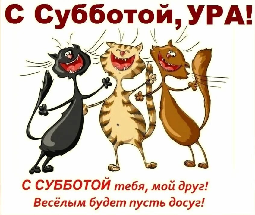 С субботой!/ Доброе утро, суббота!/ С добрым утром!/Хороших 