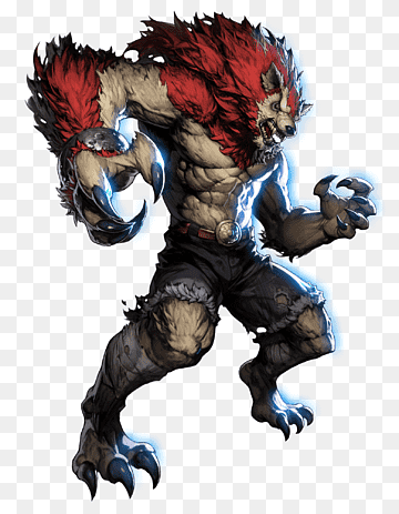 Werewolf Clipart in Chiaroscuro Art Style Artwork