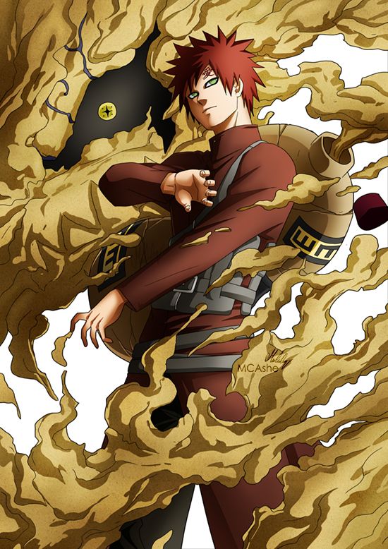 Naruto Gaara Glossy Sticker Anime 