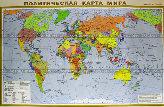 Интерьерная карта мира World натуральный, коричневый 