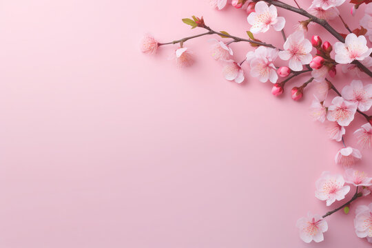 Realistic sakura or cherry blossom on 