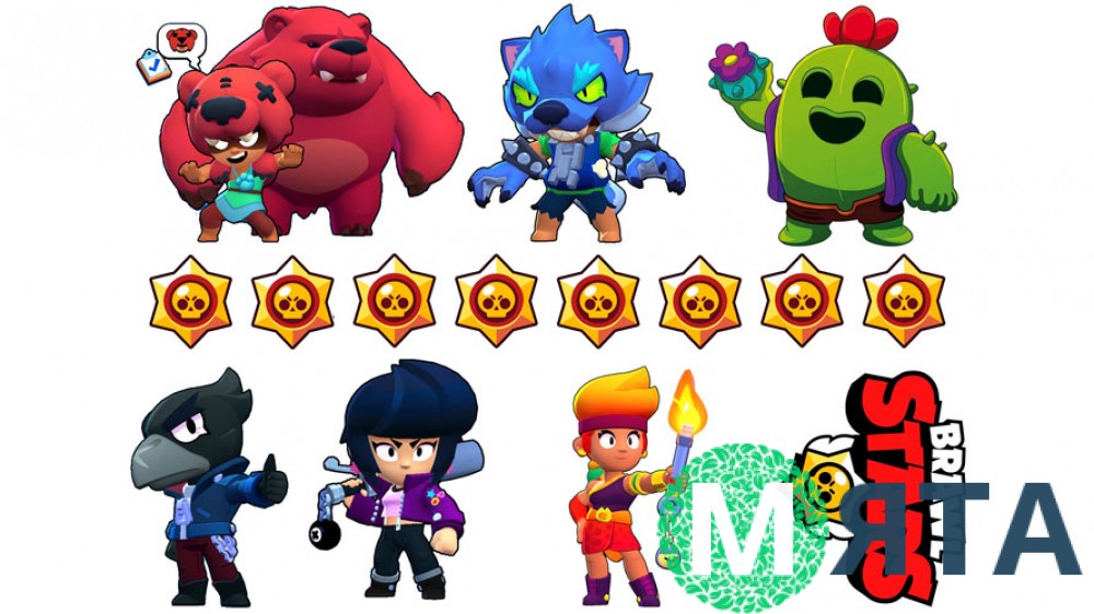 Characters in the style of brawl stars 