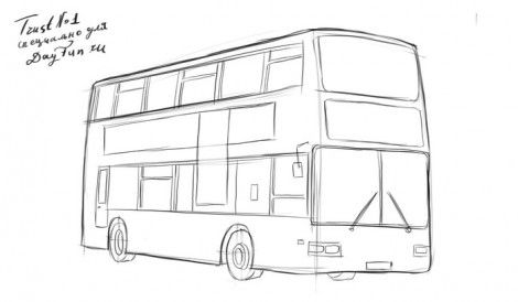 How to draw a Paz Bus