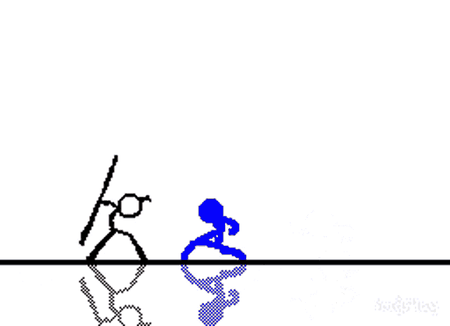 Stickman on Wall Clip Art Image 