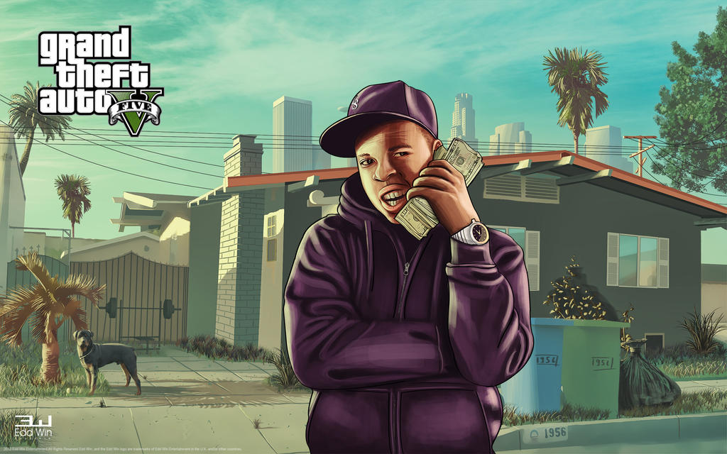 Wallpaper art, Michael, Franklin, gta 5 