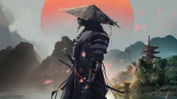 Shadow Moonlight Samurai Live Wallpaper 