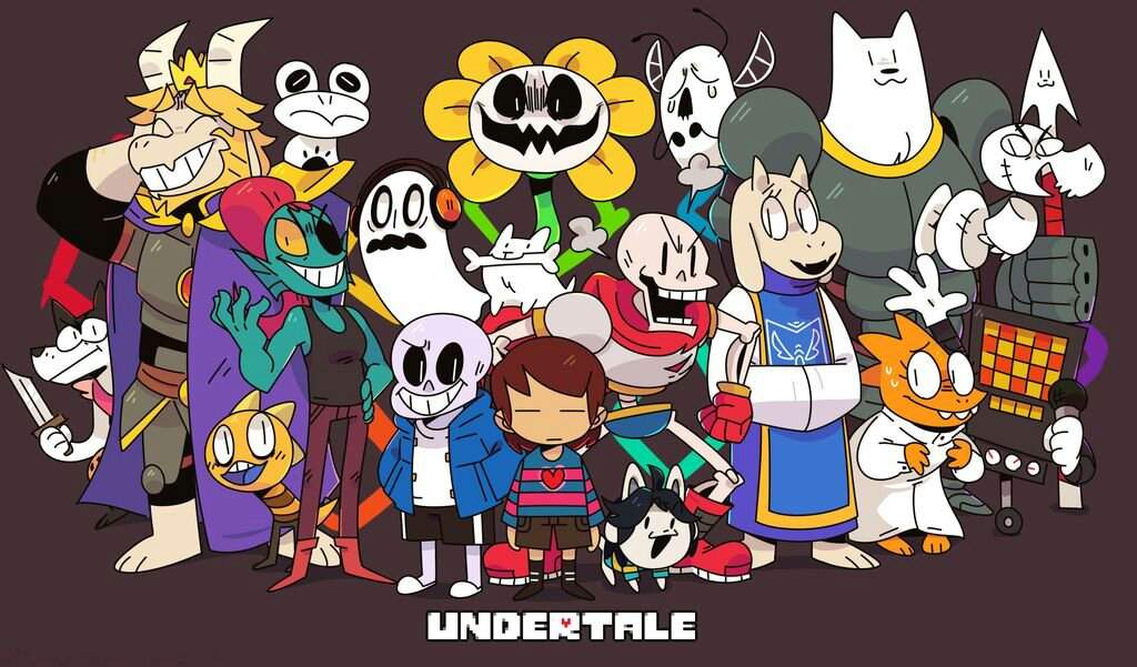 Легкие рисунки для покраски Undertale 4