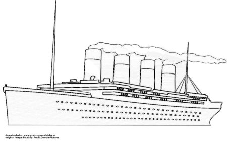 как нарисовать титаник поэтапно 