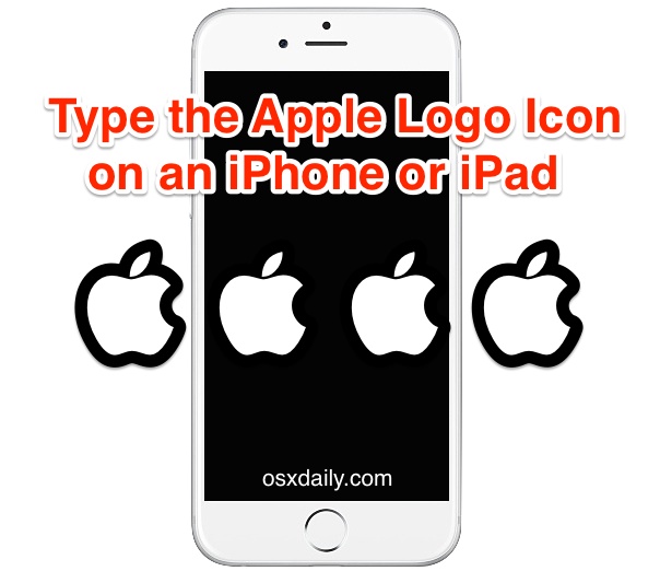 Apple Logo Icon on iPhone or iPad 