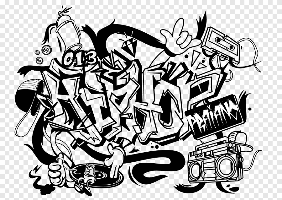 90s Hip Hop #1 Digital Art by Steven Zimmer