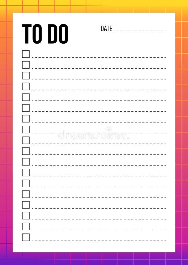 Купить и скачать Векторные иллюстрации Планер для списка дел 