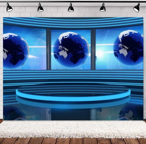 News TV Studio Set