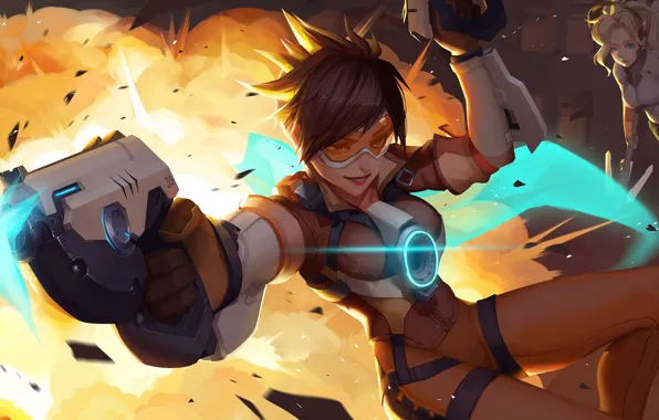 Tracer Le Sserafim Overwatch 2 Skin 5K Wallpaper