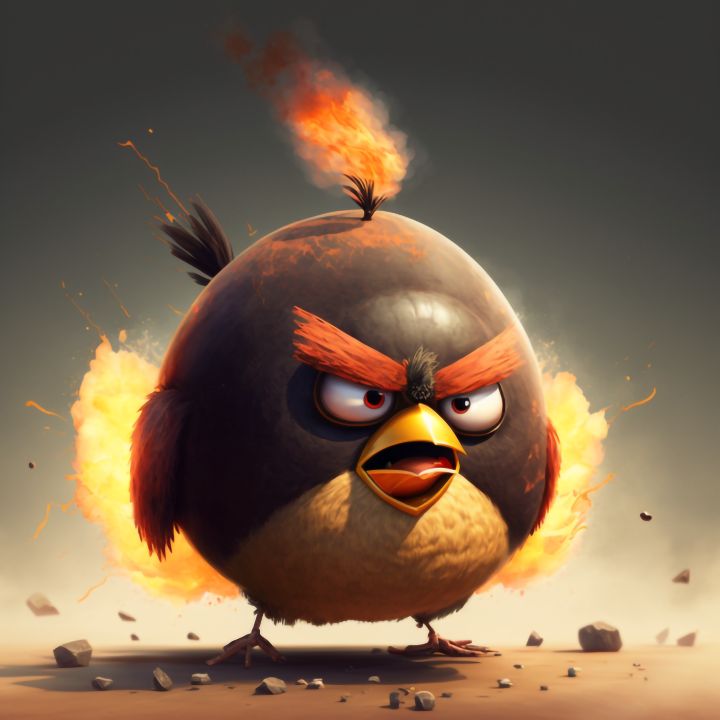 Wallpaper the game, minimalism, art, Angry Birds for mobile 