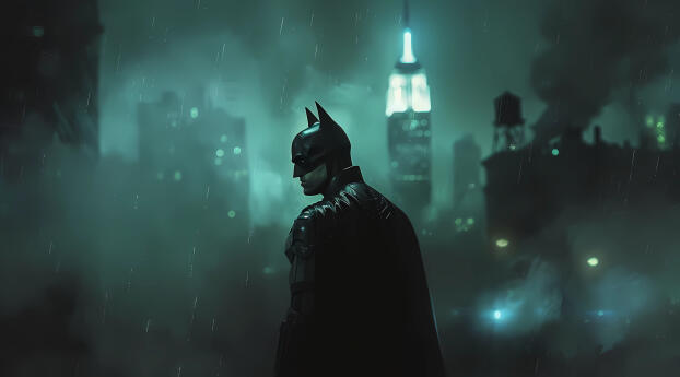 Batman in Gotham City wallpaper 4K HD free download for PC 