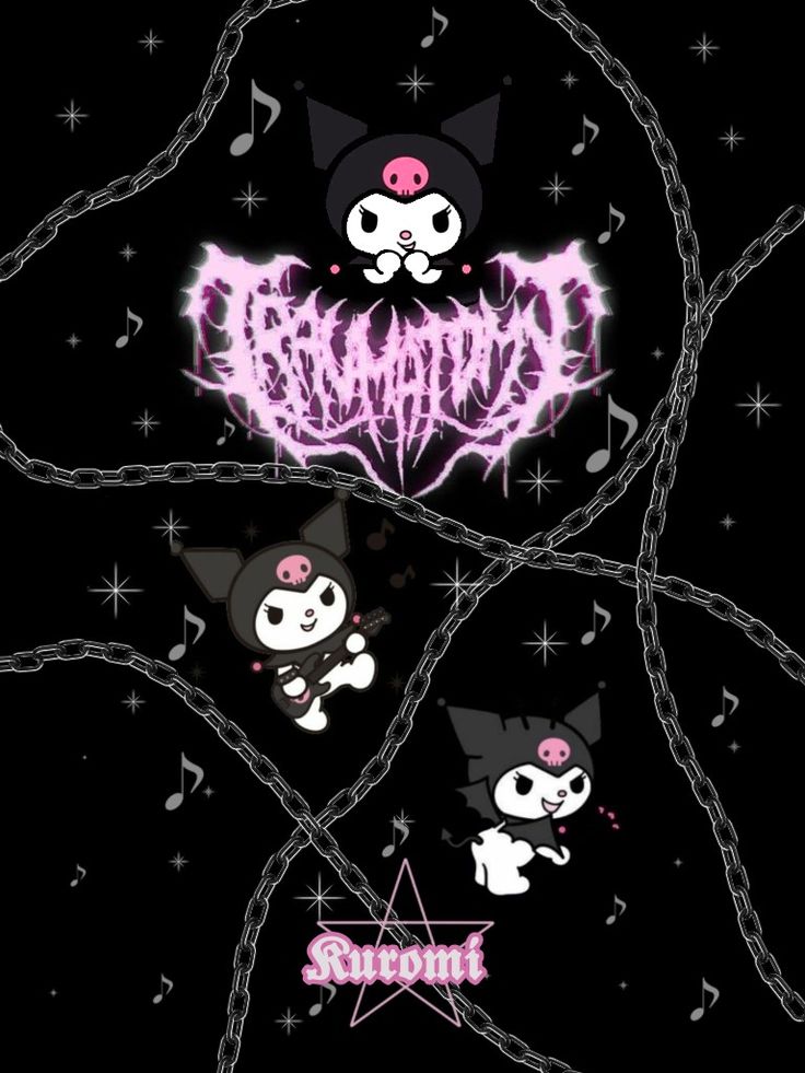 Kawaii Sanrio, Hello Kitty Kuromi Наклейка на стену аниме 