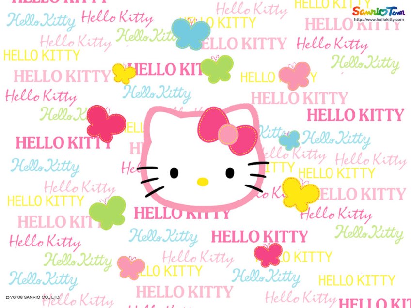 Black Hello Kitty Neon With Ribbons 