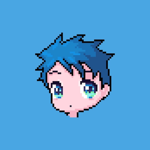 Vector pixel art anime girl Stock Illustration ~ #114107488