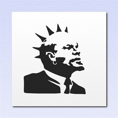 Punk Lenin Banksy Stencil Stencilia Art 