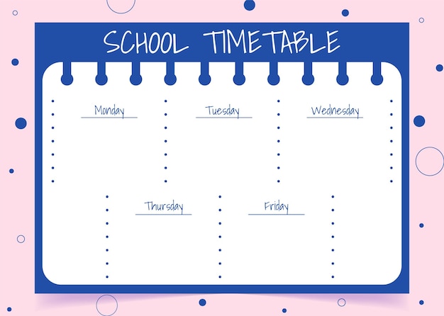 Free schedule templates 