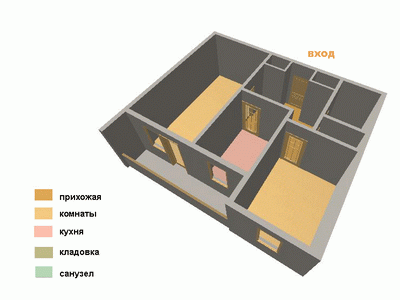 Планировка 3 комнатной квартиры в доме 