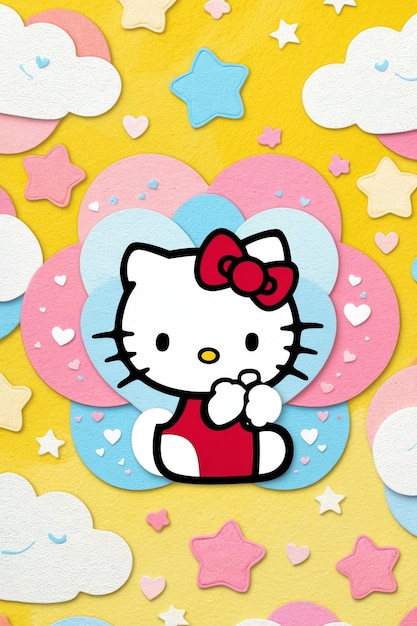 Playful Hello Kitty Wallpaper Cute and colorful 