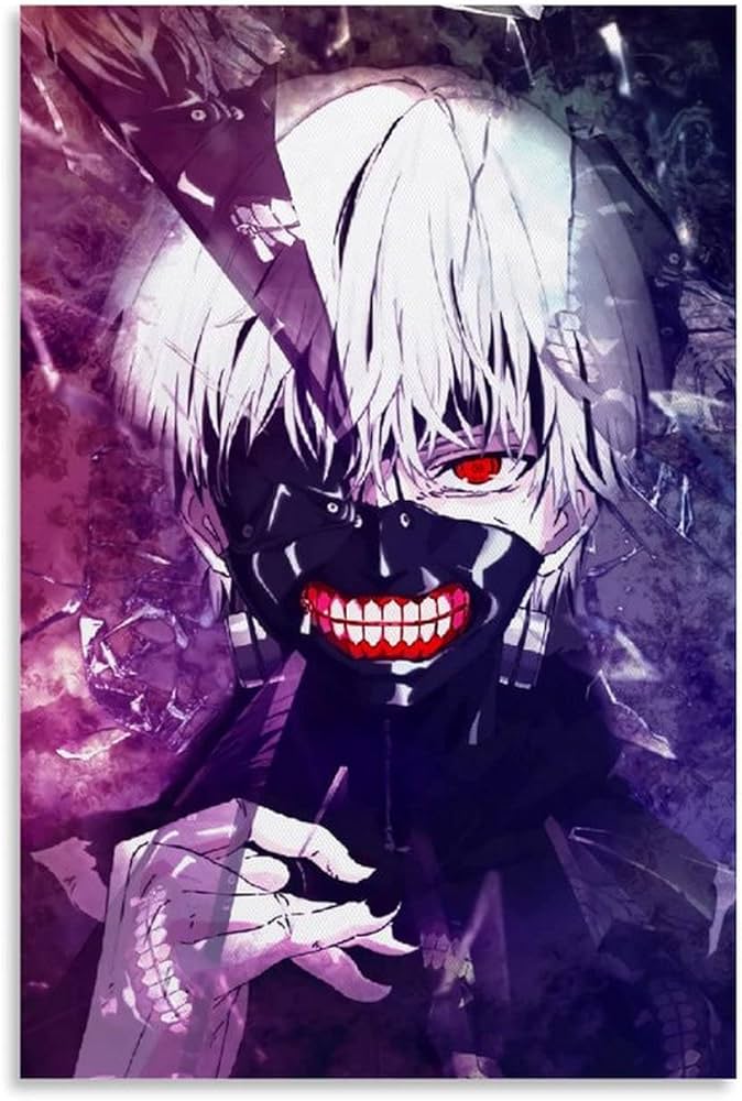 ERERER Anime Cool Kaneki Ken Canvas Art 